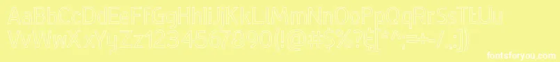 DeLuxeHollow Font – White Fonts on Yellow Background