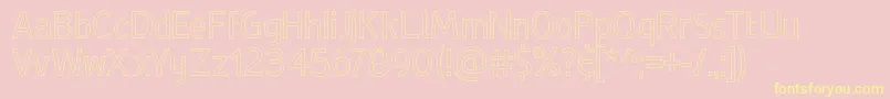 DeLuxeHollow Font – Yellow Fonts on Pink Background