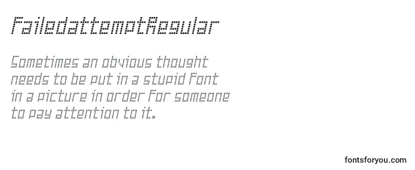FailedattemptRegular Font