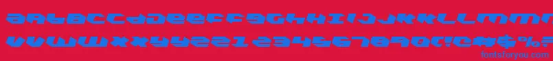 Kubrickcl Font – Blue Fonts on Red Background