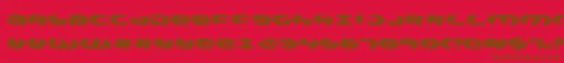 Kubrickcl Font – Brown Fonts on Red Background