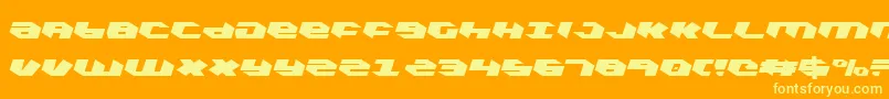Czcionka Kubrickcl – żółte czcionki na pomarańczowym tle