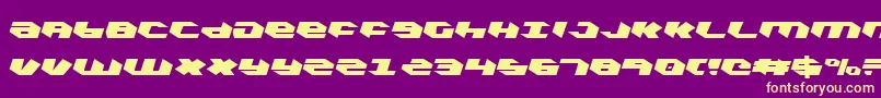 Kubrickcl Font – Yellow Fonts on Purple Background