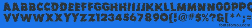 Earthquake ffy Font – Black Fonts on Blue Background