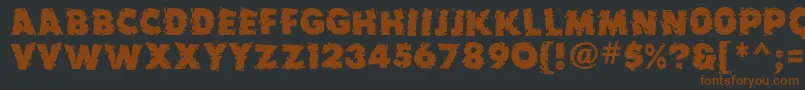 Earthquake ffy Font – Brown Fonts on Black Background