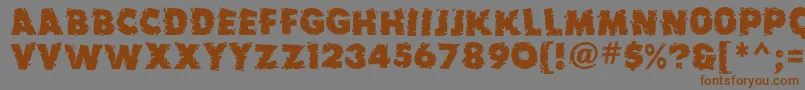 Earthquake ffy Font – Brown Fonts on Gray Background