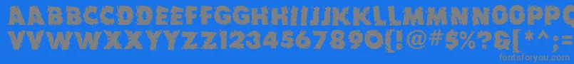 Earthquake ffy Font – Gray Fonts on Blue Background