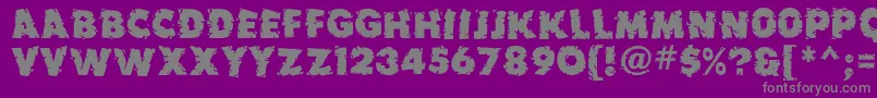 Earthquake ffy Font – Gray Fonts on Purple Background