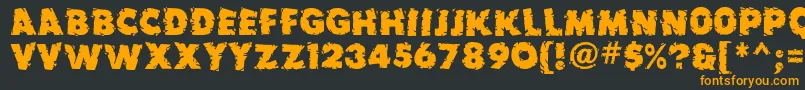 Earthquake ffy Font – Orange Fonts on Black Background