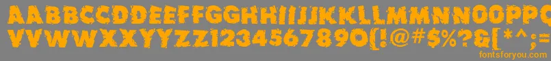 Earthquake ffy Font – Orange Fonts on Gray Background