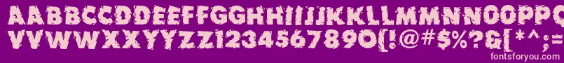 Earthquake ffy Font – Pink Fonts on Purple Background