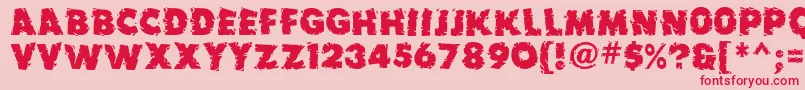 Earthquake ffy Font – Red Fonts on Pink Background