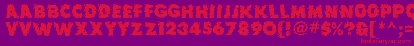 Earthquake ffy Font – Red Fonts on Purple Background