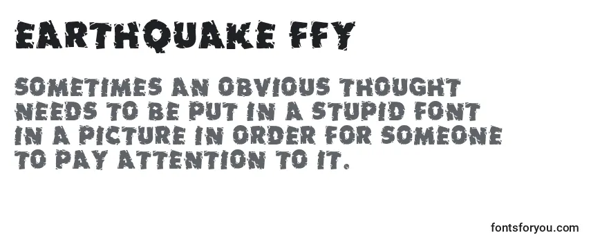 Earthquake ffy -fontin tarkastelu