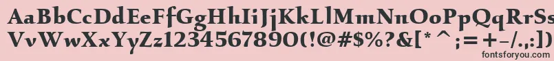 KallosItcBold Font – Black Fonts on Pink Background