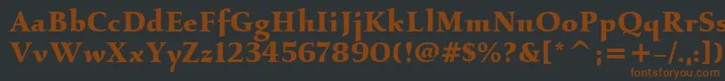 KallosItcBold Font – Brown Fonts on Black Background