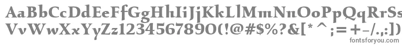 KallosItcBold-Schriftart – Graue Schriften auf weißem Hintergrund