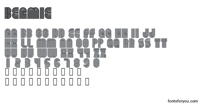 Beamie Font – alphabet, numbers, special characters