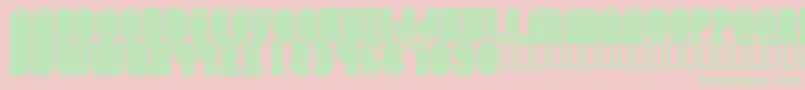 Beamie Font – Green Fonts on Pink Background