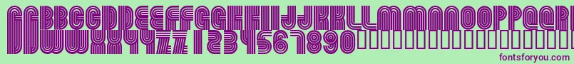 Beamie Font – Purple Fonts on Green Background