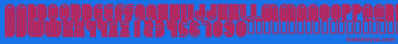 Beamie Font – Red Fonts on Blue Background