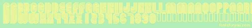 Beamie Font – Yellow Fonts on Green Background