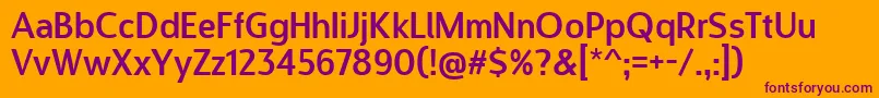 Designosaur Font – Purple Fonts on Orange Background