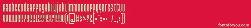 フォントPermanentdaylight – 赤い背景に緑の文字