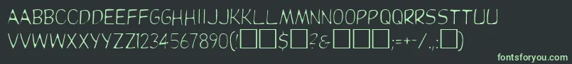 Шрифт Dupuylightregular – зелёные шрифты на чёрном фоне