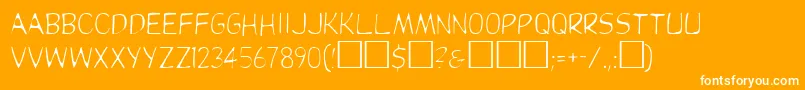 Dupuylightregular Font – White Fonts on Orange Background