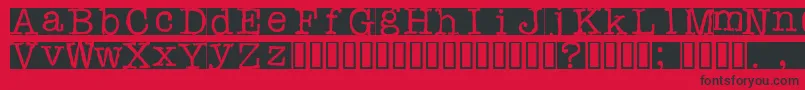 fuente Rubberstamp – Fuentes Negras Sobre Fondo Rojo