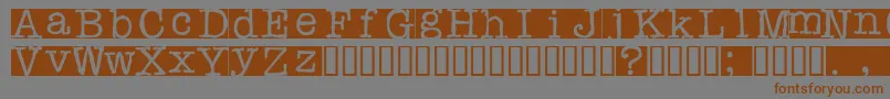 Rubberstamp Font – Brown Fonts on Gray Background