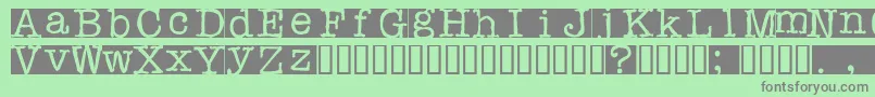 Rubberstamp Font – Gray Fonts on Green Background