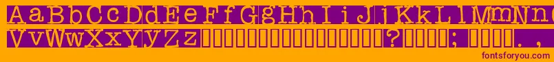 Rubberstamp Font – Purple Fonts on Orange Background