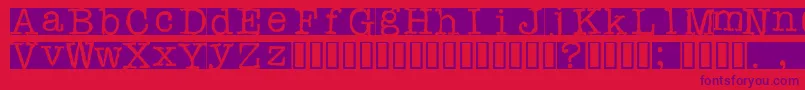 Rubberstamp Font – Purple Fonts on Red Background