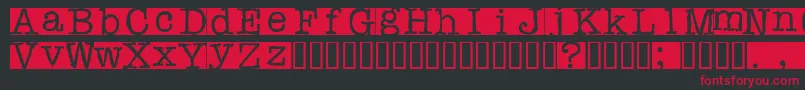 fuente Rubberstamp – Fuentes Rojas Sobre Fondo Negro