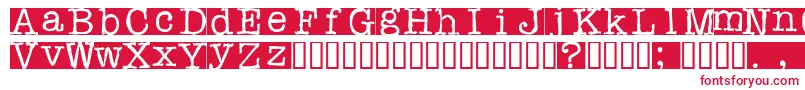 Rubberstamp Font – Red Fonts on White Background