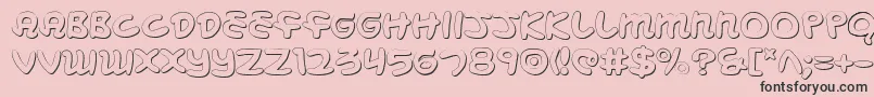 Mbeans3D Font – Black Fonts on Pink Background