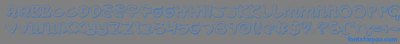 Mbeans3D-Schriftart – Blaue Schriften auf grauem Hintergrund