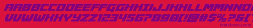 Cruiserfortresscondital Font – Purple Fonts on Red Background