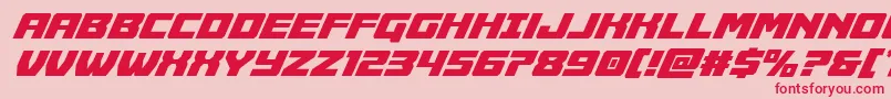 Cruiserfortresscondital-fontti – punaiset fontit vaaleanpunaisella taustalla