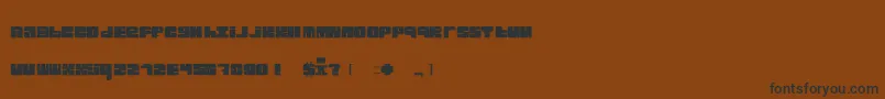 Blckster-Schriftart – Schwarze Schriften auf braunem Hintergrund