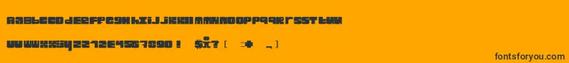 Fonte Blckster – fontes pretas em um fundo laranja