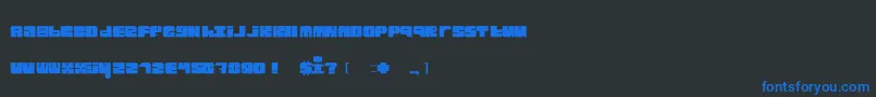 Blckster-Schriftart – Blaue Schriften auf schwarzem Hintergrund
