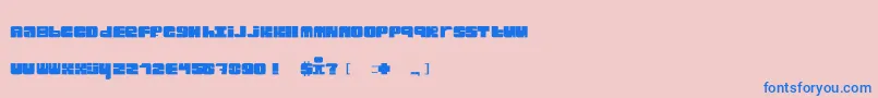 Blckster Font – Blue Fonts on Pink Background
