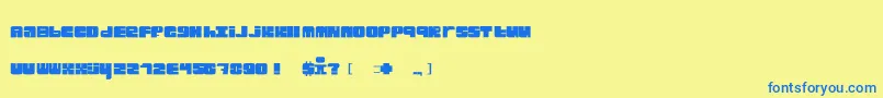 Blckster Font – Blue Fonts on Yellow Background