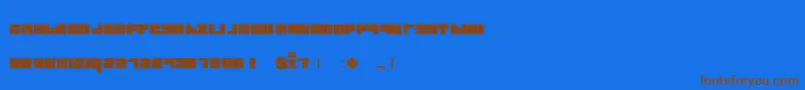 Blckster Font – Brown Fonts on Blue Background