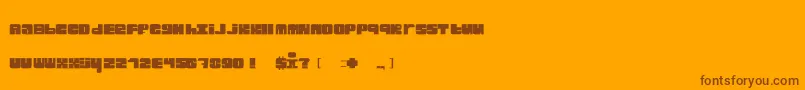 Blckster Font – Brown Fonts on Orange Background