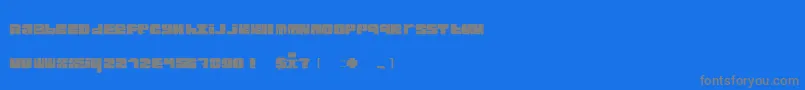 Blckster Font – Gray Fonts on Blue Background