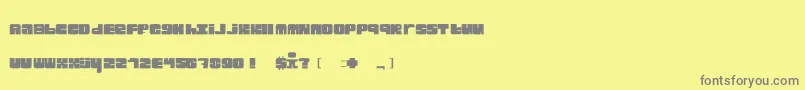 Blckster Font – Gray Fonts on Yellow Background